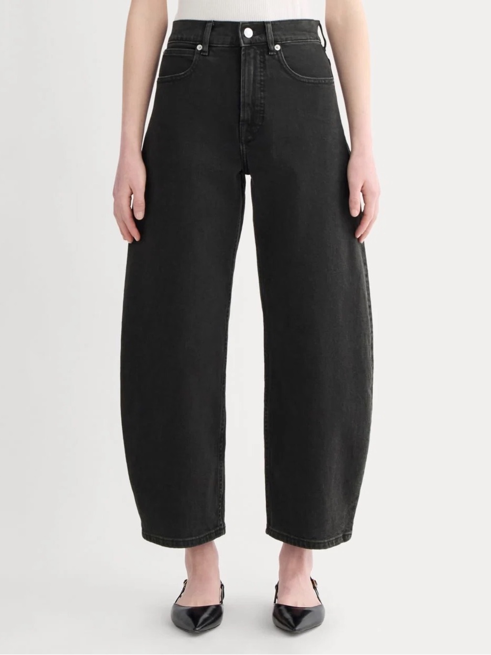 Everlane The Curvy Way-High Jean Black Wash Size 35 - Picture 3 of 10
